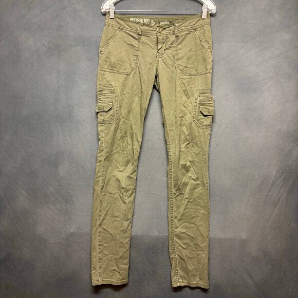 Mossimo Green Skinny Cargo Pants Women’s Size 3 Utility Pockets Military Skater - Picture 2 of 11